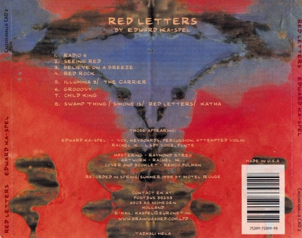 USED CD - Edward Ka-Spel – Red Letters