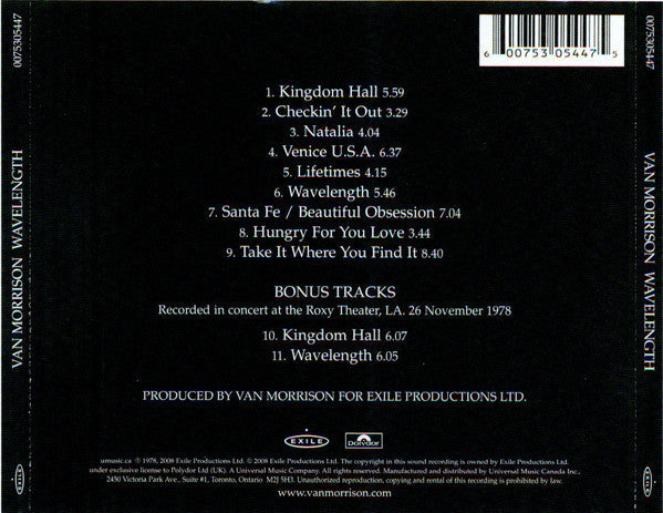 USED CD - Van Morrison – Wavelength