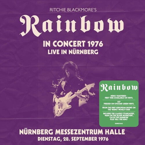 RITCHIE BLACKMORE / RAINBOW - (PRESALE 8/28/26) Live In Nurnberg 1976: Nurnberg Messezentrum Halle 28.9.1976 (140G IEX IMPORT GREEN VINYL 3xLP DEMON/EDSEL 2026) | NEW Mint (M) Mint (M)