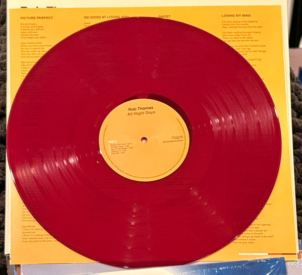 Rob Thomas - All Night Days (RED VINYL) *SIGNED* | Mint (M) Mint (M)