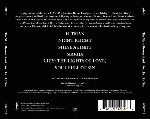 Steve Brown Band - (PRESALE 7/3/26) Soul Full of Sin (MANUFACTURED ON DEMAND CD) | Mint (M) Mint (M)