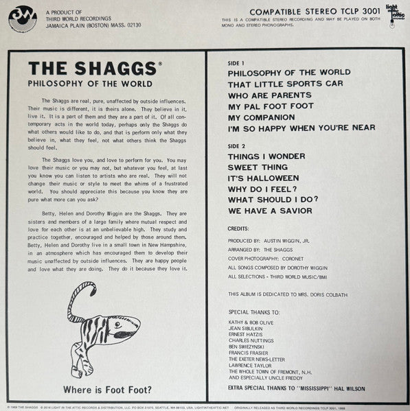 The Shaggs - Philosophy Of The World (YELLOW SMOKE VINYL) | Mint (M) Mint (M)