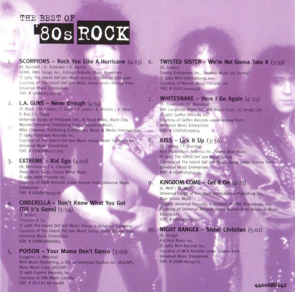 USED CD - Various – The Best Of '80s Rock