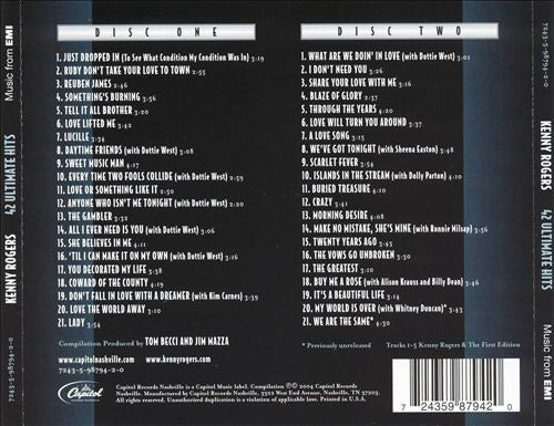 USED 2CD - Kenny Rogers – 42 Ultimate Hits