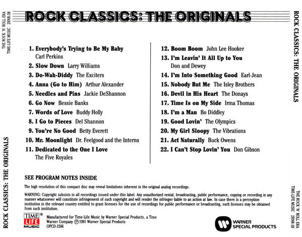 USED CD - Various – Rock Classics: The Originals