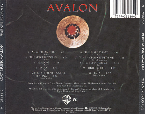 USED CD - Roxy Music – Avalon (WG TARGET)