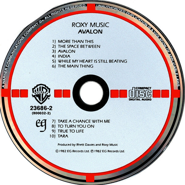 USED CD - Roxy Music – Avalon (WG TARGET)