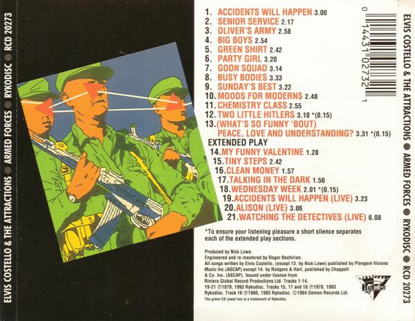 USED CD - Elvis Costello And The Attractions  – Armed Forces