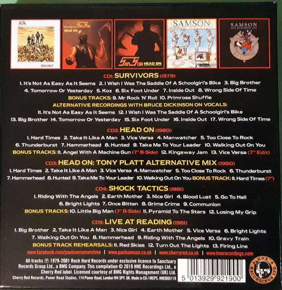 USED 5CD - Samson – Bright Lights The Albums 1979-1981