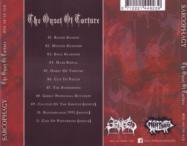 USED CD - Sarcophagy – The Onset Of Torture