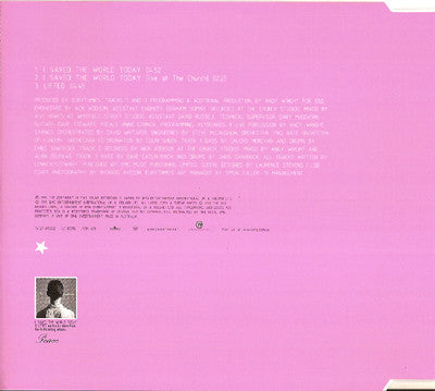 USED CD SINGLE - Eurythmics – I Saved The World Today