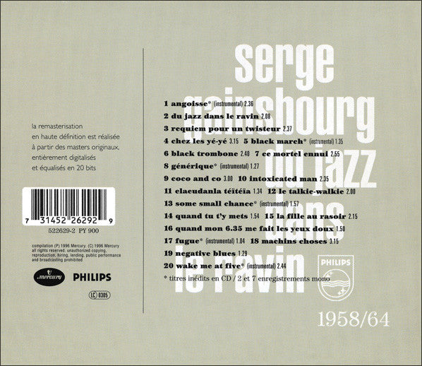 Serge Gainsbourg – Du Jazz Dans Le Ravin - USED CD