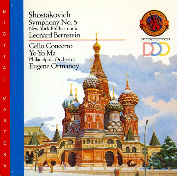 Shostakovich - New York Philharmonic / Leonard Bernstein - Philadelphia Orchestra/ Eugene Ormandy / Yo-Yo Ma – Symphony No. 5 / Cello Concerto No. 1 -USED CD