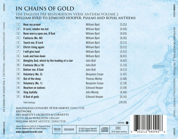 USED CD - Magdalena Consort, Fretwork, His Majestys Sagbutts & Cornetts With Silas Wollston – In Chains Of Gold