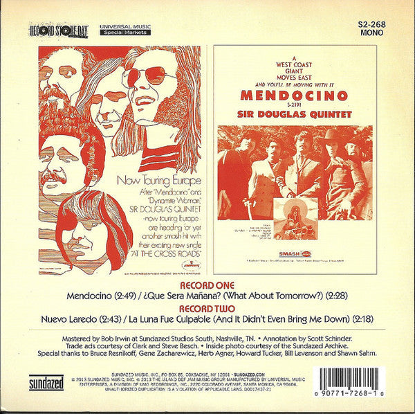 Sir Douglas Quintet – Interpreta En Español - 2x7"