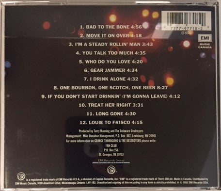 USED CD - George Thorogood & The Destroyers – The Baddest Of George Thorogood And The Destroyers