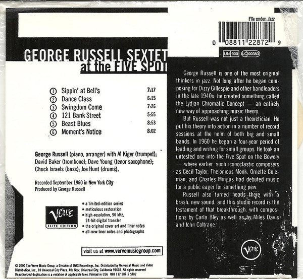 USED CD - George Russell Sextet – At The Five Spot