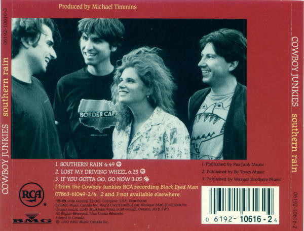 USED CD SINGLE - Cowboy Junkies – Southern Rain