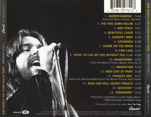 USED CD - Bob Seger & The Silver Bullet Band – Greatest Hits 2
