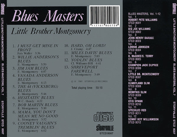 USED CD - Little Brother Montgomery – Blues Masters, Vol. 7