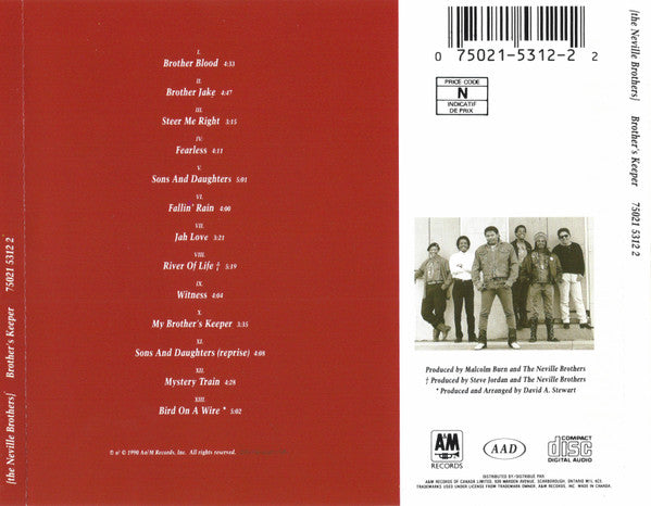 The Neville Brothers – Brother's Keeper - USED CD