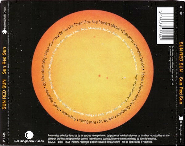 USED CD - Sun Red Sun – Sun Red Sun