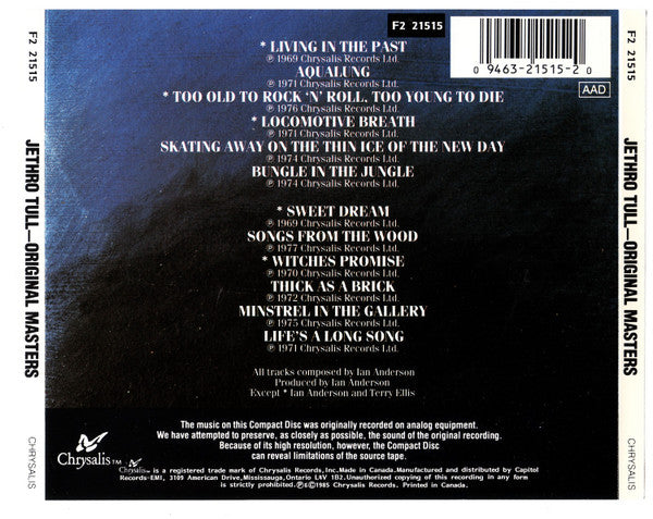 USED CD - Jethro Tull – Original Masters