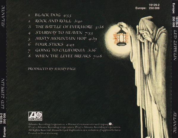 USED CD - Led Zeppelin – Untitled ( West German Target )