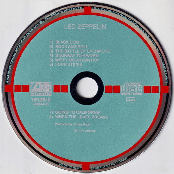 USED CD - Led Zeppelin – Untitled ( West German Target )