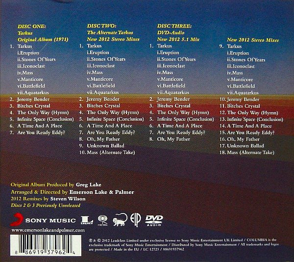 USED 2CD/DVD - Emerson, Lake & Palmer – Tarkus