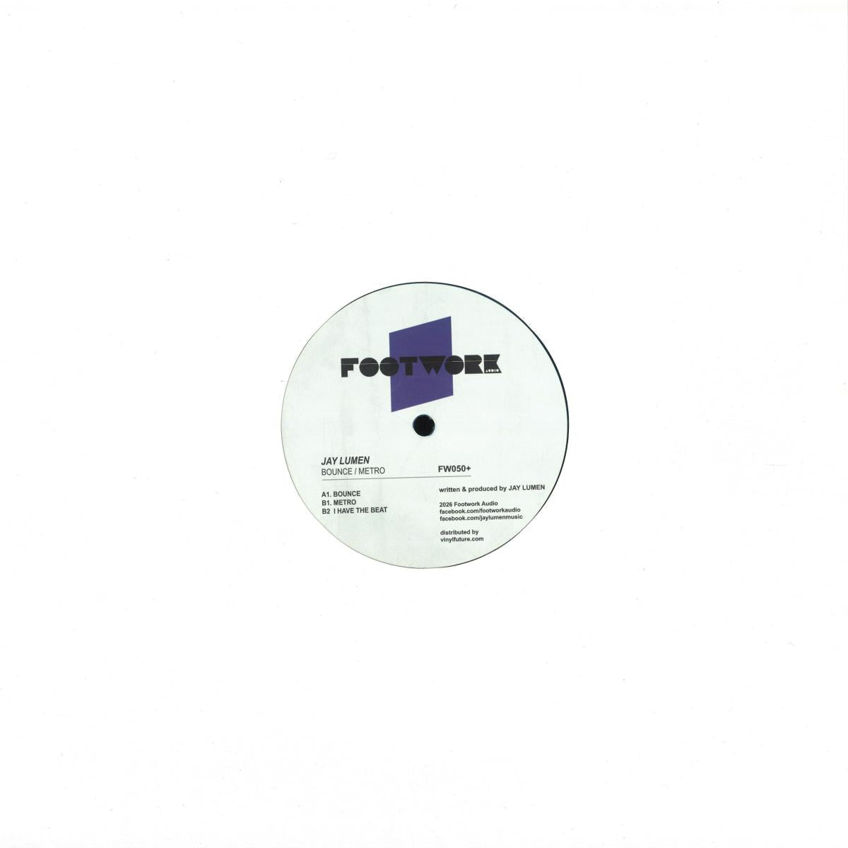 Jay Lumen - Bounce / Metro (BLUE VINYL 12" Footwork FW050) | NEW Mint (M) Mint (M)