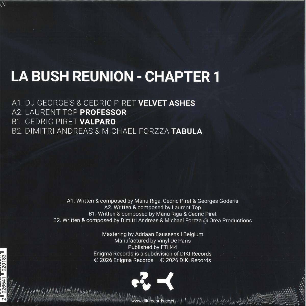 Various - LA BUSH REUNION - CHAPTER 1 (BLUE MARBLED VINYL 12" Enigma ENIGMA201018) | NEW Mint (M) Mint (M)