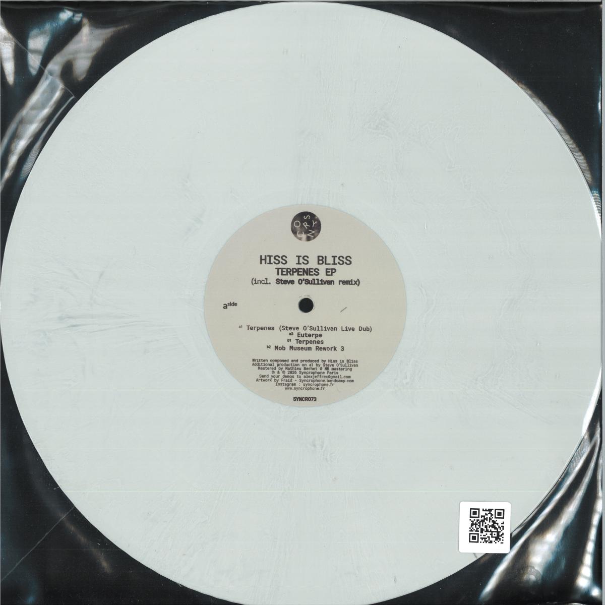 Hiss Is Bliss - Terpenes EP (GRAY VINYL 12" Syncrophone Records SYNCRO73) | NEW Mint (M) Mint (M)