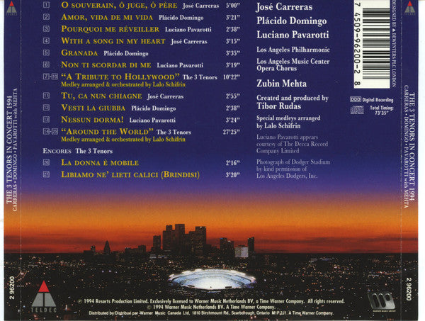 USED CD - Carreras - Domingo - Pavarotti With Mehta – The 3 Tenors In Concert 1994