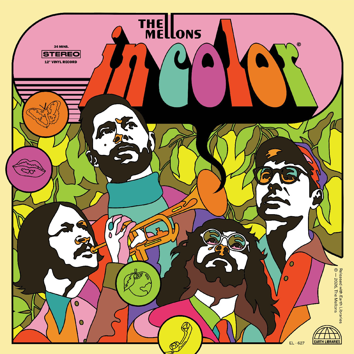 The Mellons - (PRESALE 7/10/26) The Mellons In Color (IEX STICKER COLORING PAGE ORANGE VINYL) |