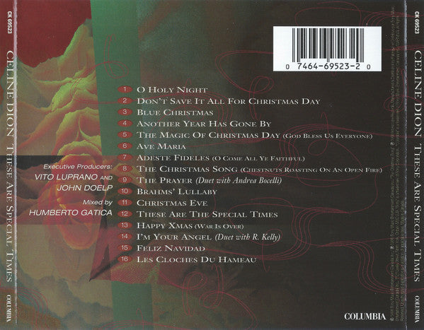 USED CD - Celine Dion – These Are Special Times