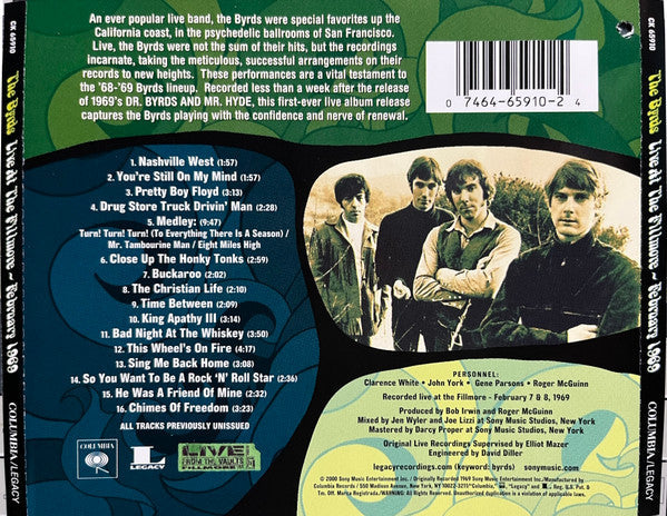 USED CD - The Byrds – Live At The Fillmore - February 1969