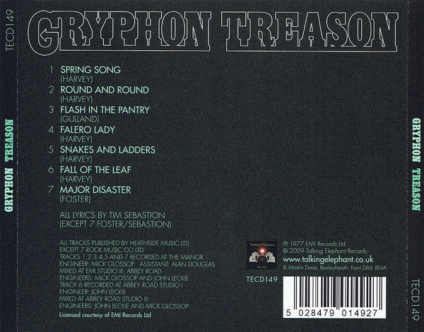 USED CD - Gryphon – Treason