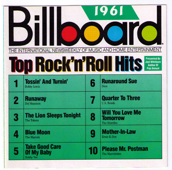 USED CD - Various – Billboard Top Rock'N'Roll Hits - 1961