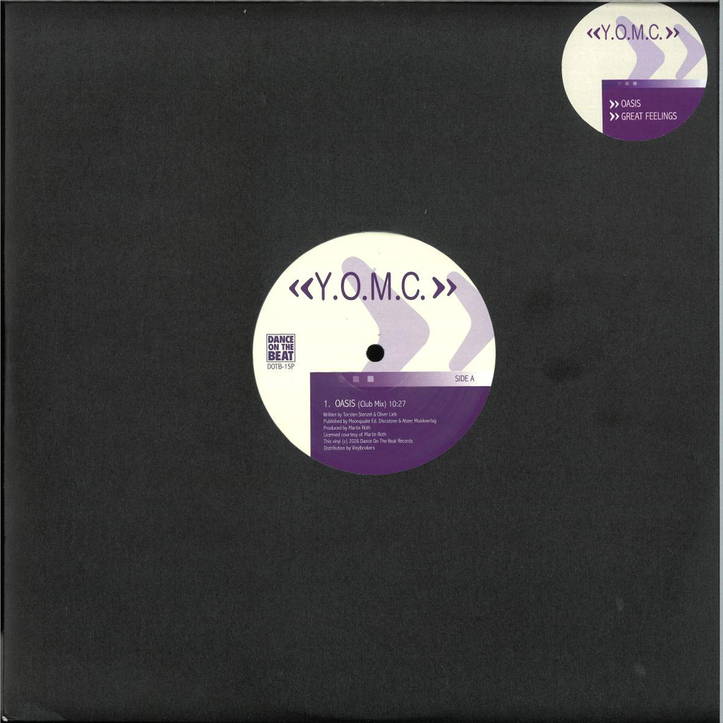 Y.O.M.C. - Oasis / Great Feelings (PURPLE VINYL 12" Dance On The Beat DOTB-15P) | NEW Mint (M) Mint (M)
