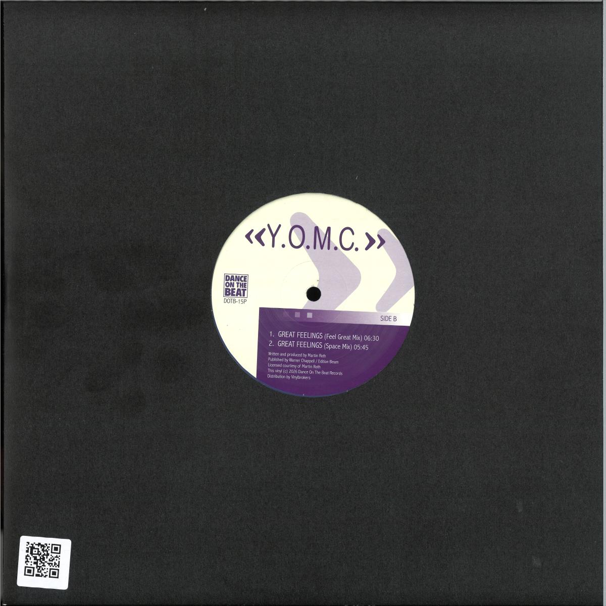 Y.O.M.C. - Oasis / Great Feelings (PURPLE VINYL 12" Dance On The Beat DOTB-15P) | NEW Mint (M) Mint (M)