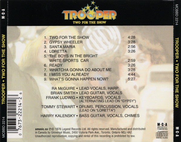 USED CD - Trooper – Two For The Show