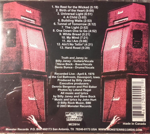 USED CD - Truth And Janey – Erupts!