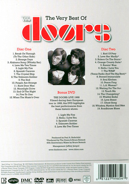 USED 2CD/DVD - The Doors – The Very Best Of The Doors