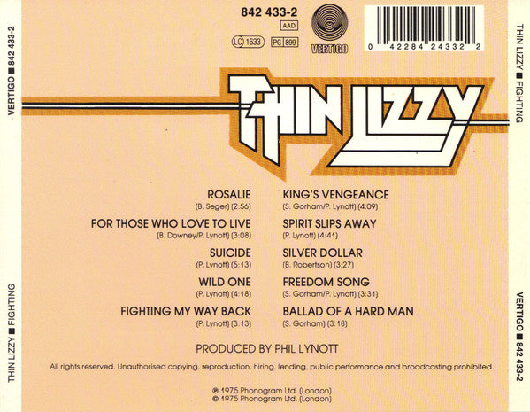 USED CD - Thin Lizzy – Fighting