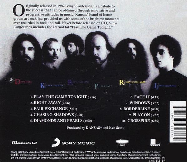 USED CD - Kansas – Vinyl Confessions