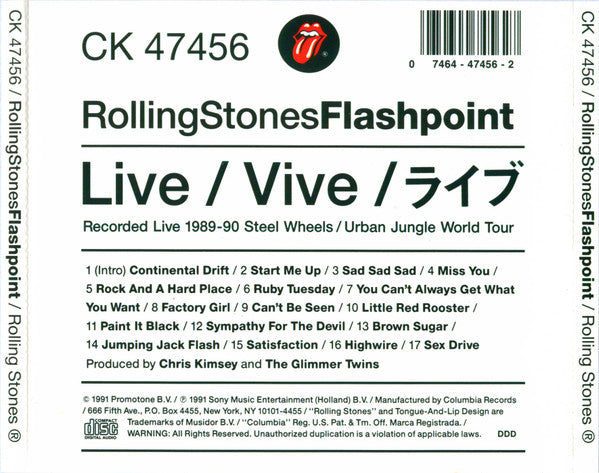 USED CD - Rolling Stones – Flashpoint
