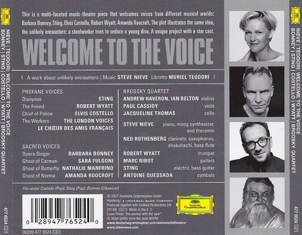 USED CD - Steve Nieve & Muriel Teodori – Welcome To The Voice