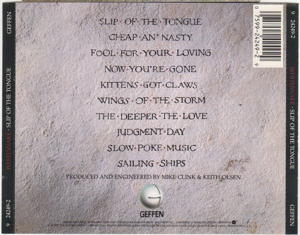 USED CD - Whitesnake – Slip Of The Tongue