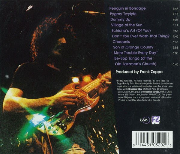 USED CD - Zappa / Mothers – Roxy & Elsewhere
